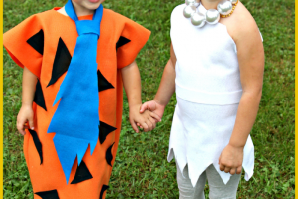 Diy fred wilma flintstone costume