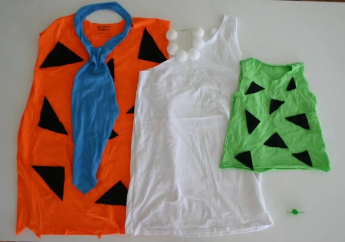 Diy fred wilma flintstone costume