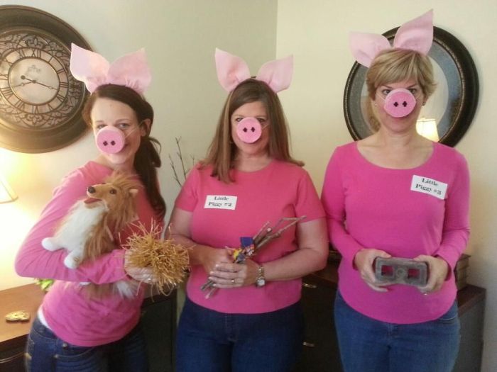 3 little pigs costume diy