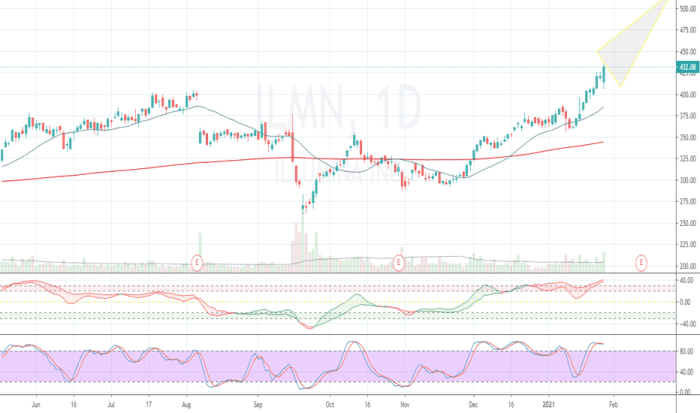 Ilmn stock price today per share